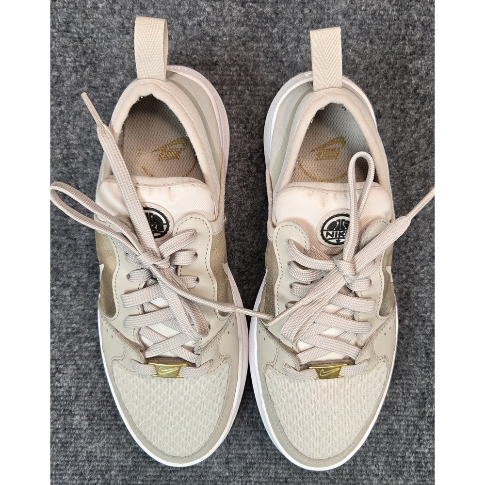 Nike Court Vision Alta Sneakers Womens 7 Cream Shoes - Picture 4 of 8
